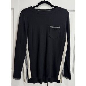 Smartwool Shadow Pine Pocket Sweater Women's Small Black Pullover Winter Cozy